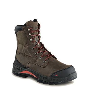 Red Wing King Toe ADC 8-inch CSA Safety Toe - Tmavo Hnede Nepremokave Topanky Panske, RW099SK